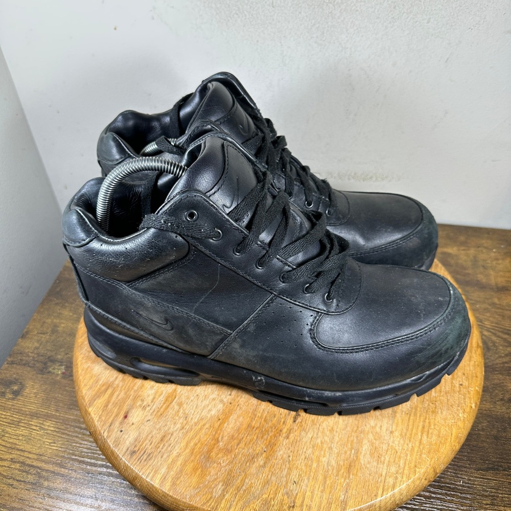 Nike Air Max Goadome Black Waterproof Leather Boots 865031-009 Mens 12